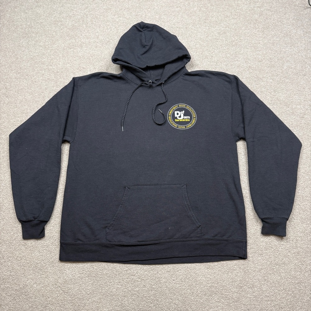 Def Jam Hoodie Mens L Large Black Rap Hip Hop Pullover Drawstrings Adult…